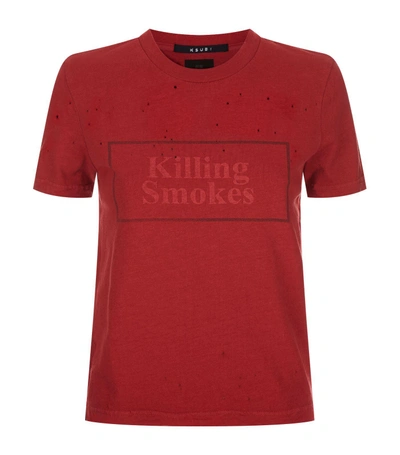 Shop Ksubi Killing Smokes T-shirt In Red