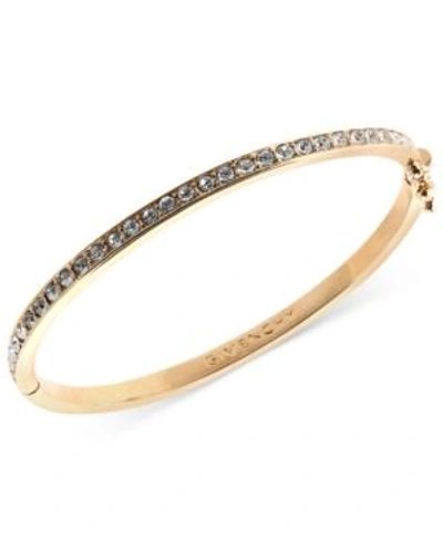 Shop Givenchy Bracelet, Silk Swarovski Element Bangle In Gold-tone