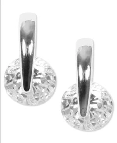 Shop Givenchy Earrings, Crystal Accent In Silver