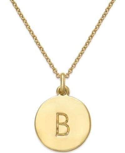 Shop Kate Spade 12k Gold-plated Initials Pendant Necklace, 17" + 3" Extender In B