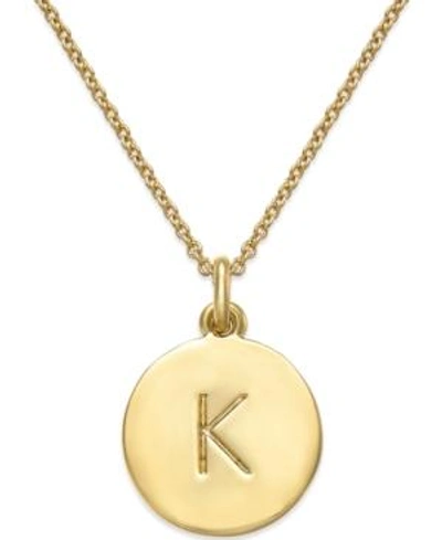 Shop Kate Spade 12k Gold-plated Initials Pendant Necklace, 17" + 3" Extender