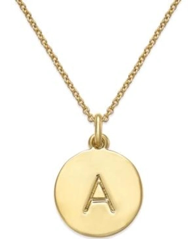 Shop Kate Spade 12k Gold-plated Initials Pendant Necklace, 17" + 3" Extender In A