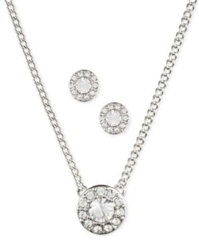 Shop Givenchy Necklace And Earring Set, 16" + 3" Extender In Silver