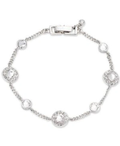 Shop Givenchy Pave Bracelet In Silver