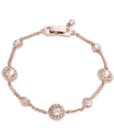 Shop Givenchy Pave Bracelet In Rose Gold