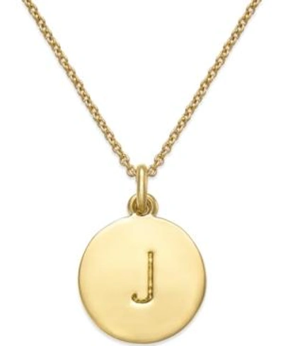 Shop Kate Spade 12k Gold-plated Initials Pendant Necklace, 17" + 3" Extender In J