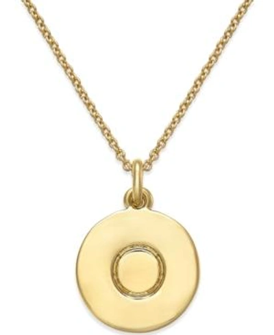 Shop Kate Spade New York 12k Gold-plated Initials Pendant Necklace, 17" + 3" Extender In O