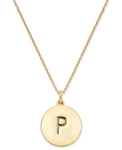 Shop Kate Spade 12k Gold-plated Initials Pendant Necklace, 17" + 3" Extender