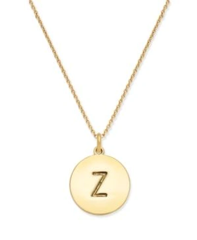 Shop Kate Spade New York 12k Gold-plated Initials Pendant Necklace, 17" + 3" Extender In Z