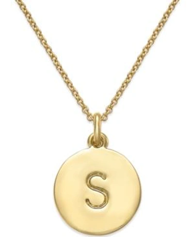 Shop Kate Spade 12k Gold-plated Initials Pendant Necklace, 17" + 3" Extender In S
