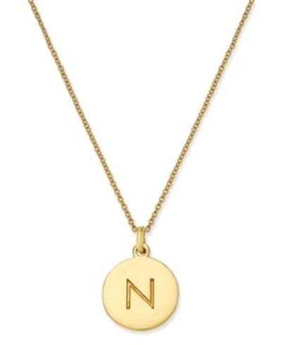 Shop Kate Spade 12k Gold-plated Initials Pendant Necklace, 17" + 3" Extender