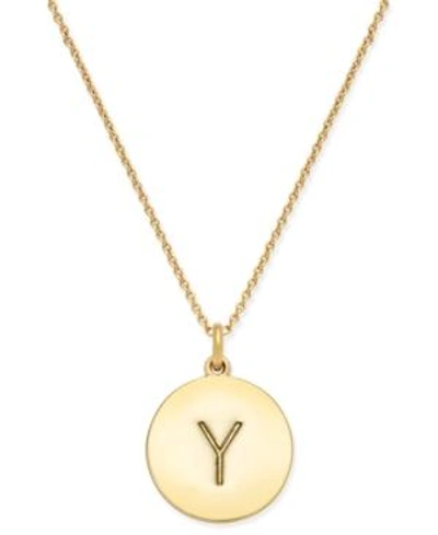 Shop Kate Spade New York 12k Gold-plated Initials Pendant Necklace, 17" + 3" Extender