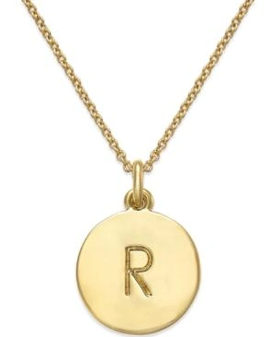 Shop Kate Spade 12k Gold-plated Initials Pendant Necklace, 17" + 3" Extender In R