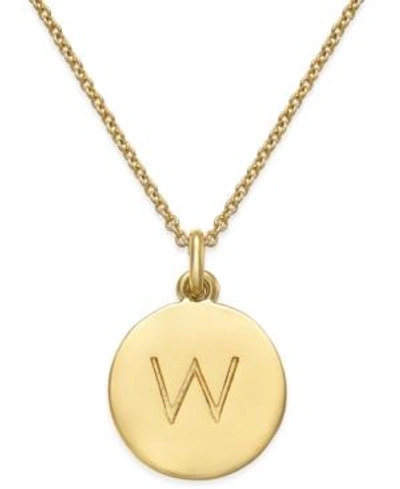 Shop Kate Spade New York 12k Gold-plated Initials Pendant Necklace, 17" + 3" Extender In W