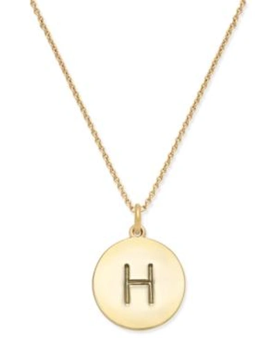 Shop Kate Spade 12k Gold-plated Initials Pendant Necklace, 17" + 3" Extender In H