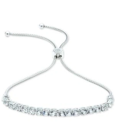 Shop Givenchy Crystal Slider Bracelet In Silver