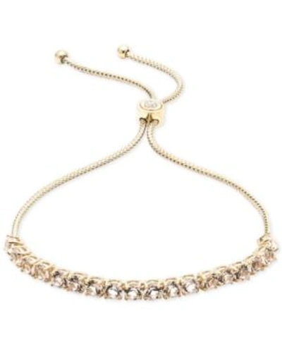 Shop Givenchy Crystal Slider Bracelet In Gold