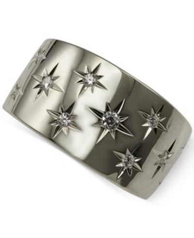Shop Marchesa Diamond Star Wedding Band (1/6 Ct. T.w.) In 18k White Gold, Gold Or Rose Gold, Created For Macy's