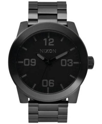 Shop Nixon Men's Corporal Stainless Steel Bracelet Watch 48mm A346 In Black
