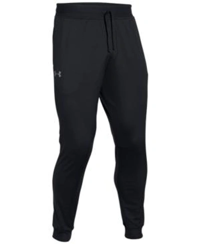 Shop Under Armour Men's Tricot Jogger Pants In Black/steel