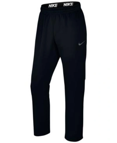 Shop Nike Men's Therma Fleece Open-bottom Sweatpants In Black