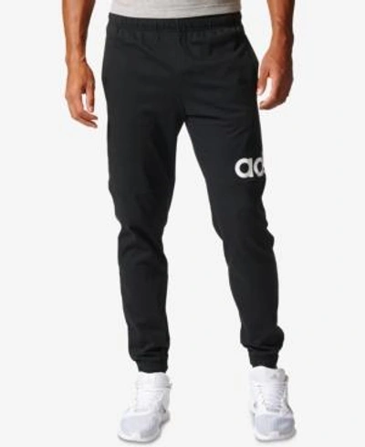 Shop Adidas Originals Adidas Men's Essentials Jersey Pants In Black/white