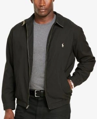 Shop Polo Ralph Lauren Men's Big & Tall Jackets, Bi-swing Windbreaker In Rl Black