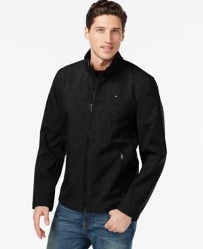 Tommy Hilfiger Soft-shell Classic Zip-front Jacket In Black | ModeSens