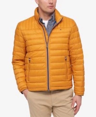 Shop Tommy Hilfiger Men's Down Quilted Packable Puffer Jacket In Gold