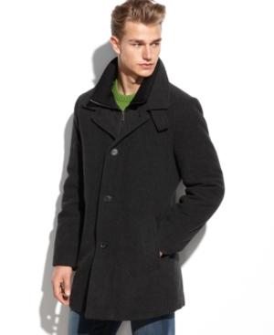 Calvin Klein Coleman Wool-blend Overcoat In Charcoal | ModeSens