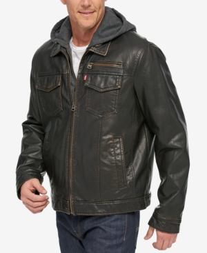 mens levi leather trucker jacket