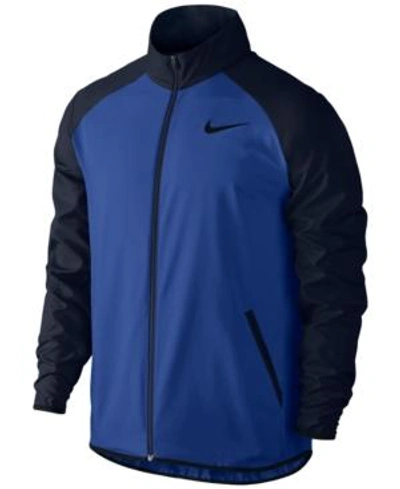 Shop Nike Men's Dry Team Training Woven Jacket In Royal/black
