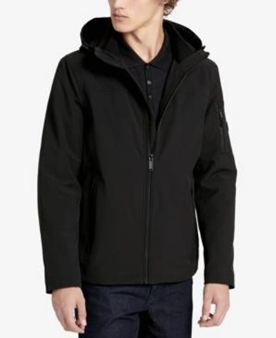 Shop Calvin Klein Men's Fleece-lined Stretch Jacket In Black