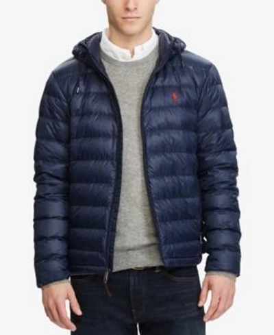 Polo Ralph Lauren Packable Hooded Down Jacket In Aviator Navy | ModeSens