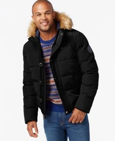 Shop Tommy Hilfiger Short Snorkel Coat, Created For Macy's In Black