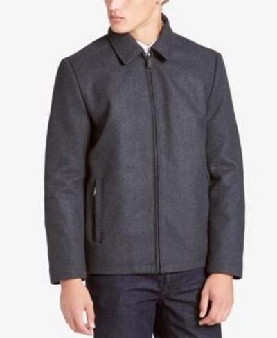 Shop Calvin Klein Men's Big & Tall Open Bottom Coat In Med Grey