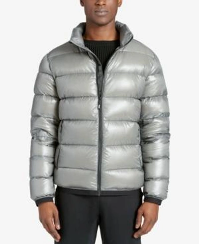 Shop Dkny Men's Essential Puffer Jacket In Slate