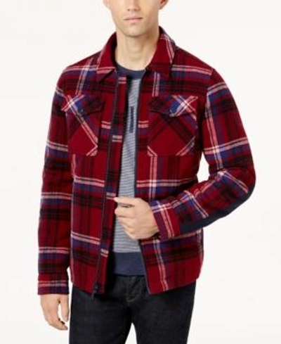Shop Tommy Hilfiger Men's Plaid Jacket In Rhubarb