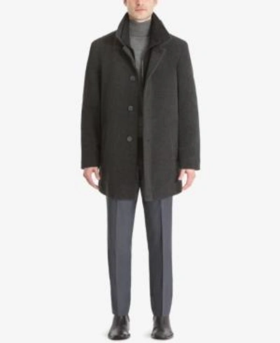 Shop Calvin Klein Men's Big & Tall Coleman Overcoat In Medium Gray