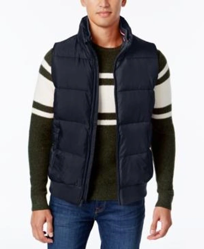 Shop Tommy Hilfiger Men's Zip-front Puffer Vest, Created For Macy's In Midnight