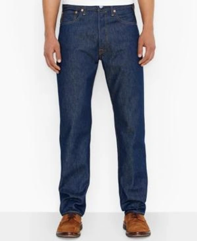 Shop Levi's Men's Big & Tall 501 Original Shrink To Fit Jeans In Rigid
