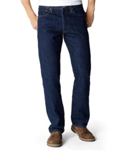 Shop Levi's Men's 501 Original Fit Jeans In Rinsed Indigo