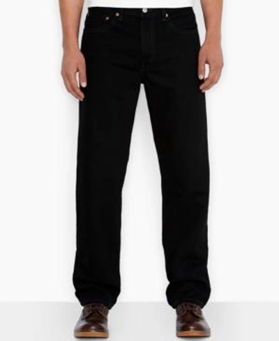 Shop Levi's Men's 550 Relaxed Fit Jeans In Black Out