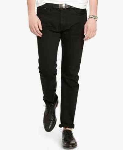 Shop Polo Ralph Lauren Men's Big And Tall Hampton Relaxed Straight Jean In Black