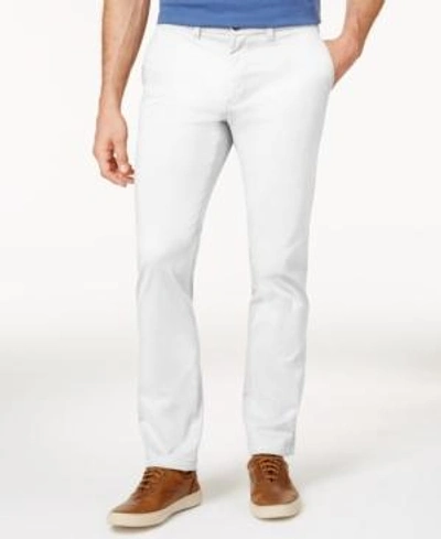 Shop Tommy Hilfiger Men's Th Flex Stretch Slim-fit Chino Pants, Created For Macy's In Bright White