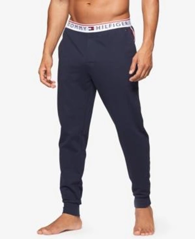 Shop Tommy Hilfiger Men's Modern Essentials Cotton Logo Jogger Pants In Dark Navy