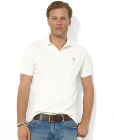 Shop Polo Ralph Lauren Men's Classic Fit Cotton Mesh Polo In Chic Cream