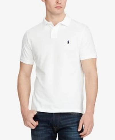 Shop Polo Ralph Lauren Men's Custom Slim Fit Mesh Polo In White