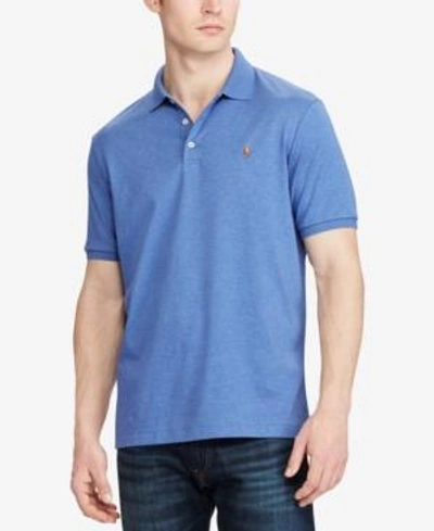 Shop Polo Ralph Lauren Men's Classic Fit Soft Cotton Polo In Faded Royal Heather