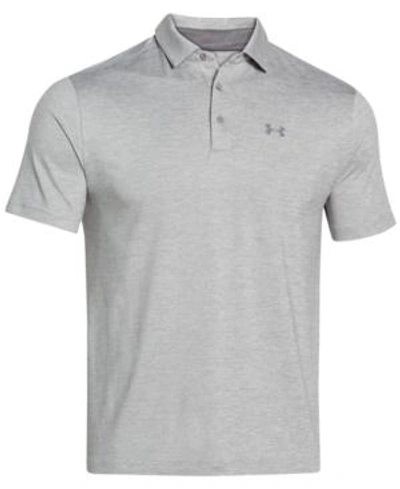 Shop Under Armour Men's Playoff Performance Heather Golf Polo In True Gray Heather